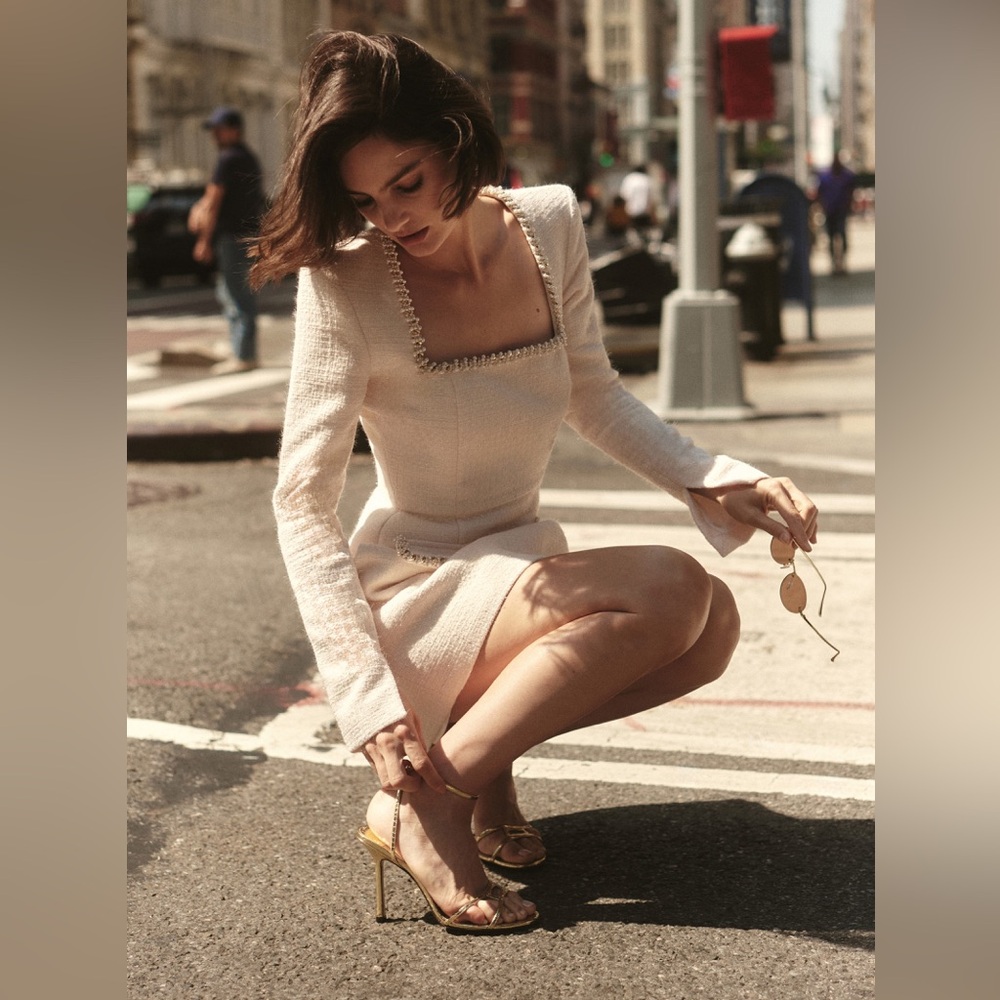 NADINE MERABI NATALIE IVORY DRESS